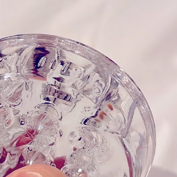 Antique Cambridge Glass Company Crystal Flower Frog 9 Holes Circa 1916 3” Wide - Picture 4 of 5